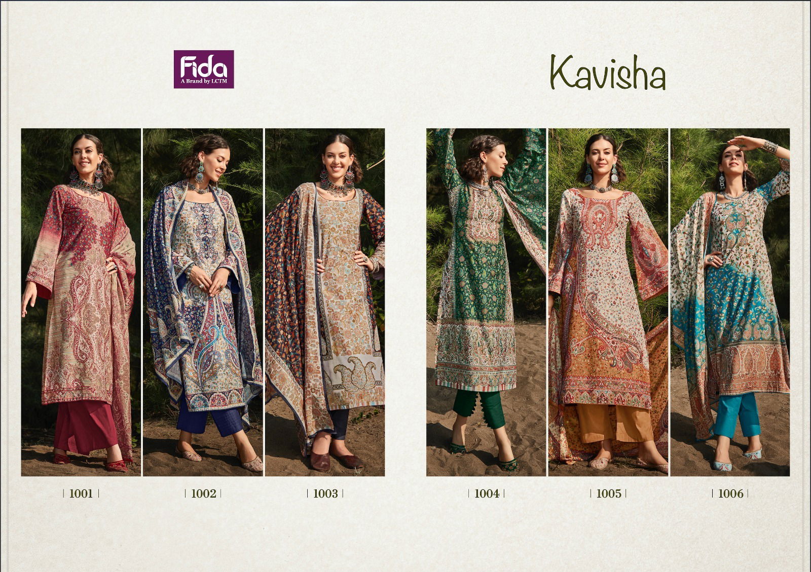 Fida Kavisha Kashmiri Wool Dress Material Collection
